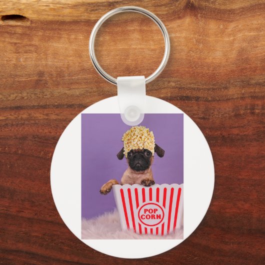 Pupcorn jemand? schlüsselanhänger (Vorderseite)