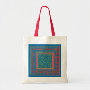 Pupiden und Mohnknospen auf Blue Tote Bag Tragetasche