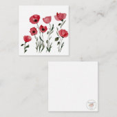 Pupien- Karte mit Blumenbezug (Vorne/Hinten)