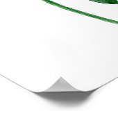 Pupies Hochzeitsempfang bedruckt. Rote Blume Poster (Ecke)