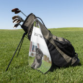 Pupille aus schwarzem Mops Golfhandtuch (Gras)