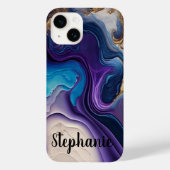 Pupillemann Rose Gold Name Script Case-Mate iPhone Hülle (Rückseite)