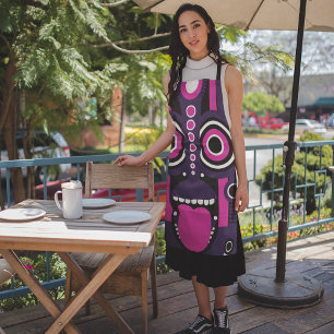 Puple Pink Tiki Schürze