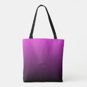 Puple to Black Gradient Ombre Print Tasche (Rückseite)