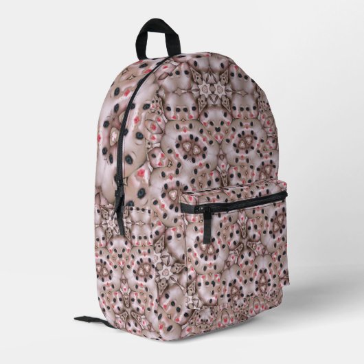 Püppchen-Tasche Bedruckter Rucksack (Rückseitige Ecke links)