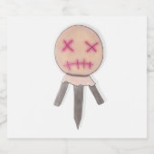 Puppe aus Voodoo Alkoholflaschenetikett (Einzelnes Label)