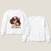 Puppe mit einem rosa Bow von Natasha Us (Design Vorderseite & Rückseite)