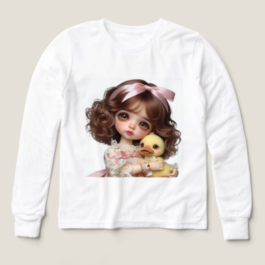 Puppe mit einem rosa Bow von Natasha Us (Design Vorderseite)