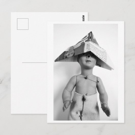Puppe mit Papierhut - Jack Postkarte (Vorne/Hinten)