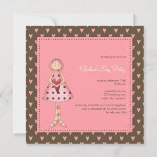 Puppe:: Party Einladung des Valentines Tages