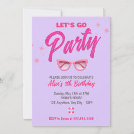Puppe Pink Malibu Girl Let's Go Party Geburtstag Einladung