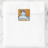 Puppe Quadratischer Aufkleber (Tasche)
