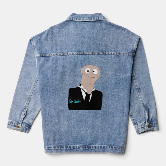 Puppe schaut dich an jeansjacke (Rückseite)