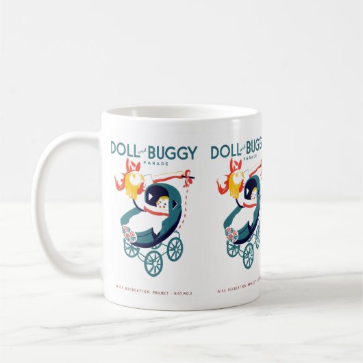 Puppe und Buggy Kaffeetasse (Links)