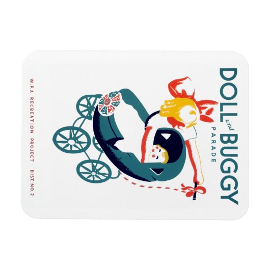 Puppe und Buggy Magnet (Horizontal)