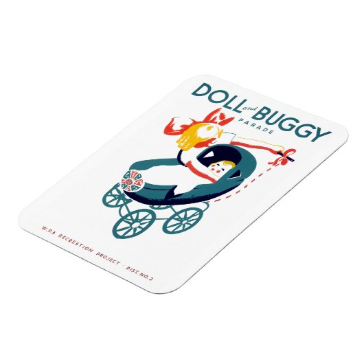 Puppe und Buggy Magnet (Linke Seite)