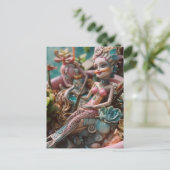 Puppe und Pflanze Postkarte (Stehend Vorderseite)