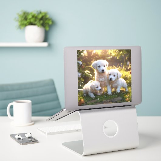 Puppen Aufkleber (Laptop auf Schreibtisch)