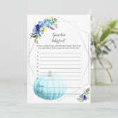 Puppen Baby Dusche Ratschlag Babynahrung | Blau Einladung (Stehend Vorderseite)