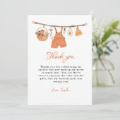 Puppen Baby Kleidung Kinderdusche Danke Karte (Stehend Vorderseite)