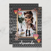 Puppen für Fotos, Puppen, personalisiert, Hobby an Ankündigung (Vorne/Hinten)