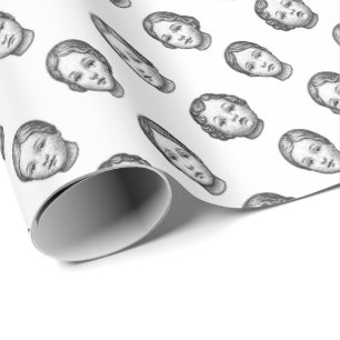 Puppen Gesichter Geschenkpapier