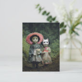 Puppen im Wald Postkarte (Stehend Vorderseite)
