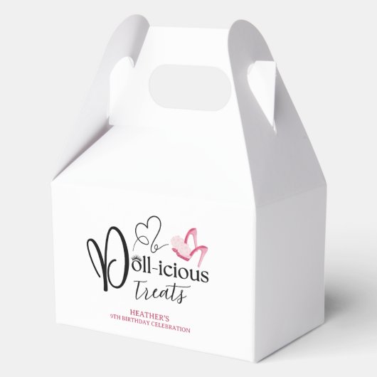 Puppen-köstliche Leckereien Gefälligkeitsbox Geschenkschachtel (Rückseite)