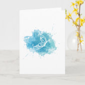 Puppen-Logo-Grußkarte - Vertikale Karte (Gelbe Blume)