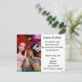 Puppen Party laden Einladung (Stehend Vorderseite)