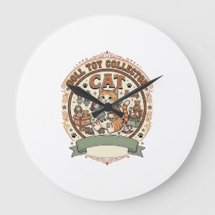 Puppen-Spielzeug-Sammler Katze Puppen-Spielzeug-Sa Große Wanduhr