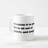 Puppen und Crayons Kaffeetasse (Vorderseite Links)