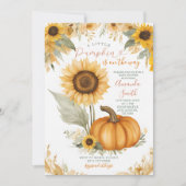 Puppen- und Sonnenblumendusche Einladung (Vorderseite)