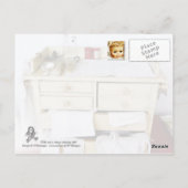 Puppen und Vintage Wechseltabelle Postkarte (Rückseite)