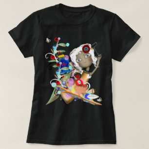 Puppen-Wunderland-Blätter botanische Flaschen-Tast T-Shirt