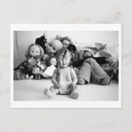 Puppengemälde - Aufgeschlossene Puppe Postkarte