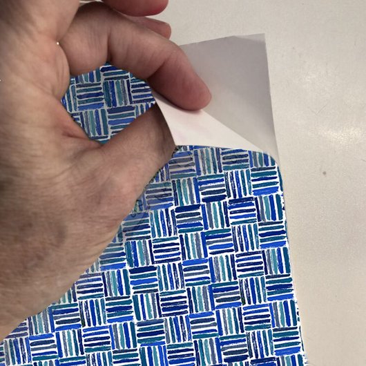 Puppenhaus-Tapete, kleine blaue Korbflechte Aufkleber