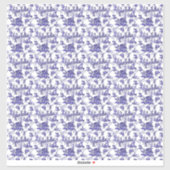 Puppenhaus Tapete kleine blaue Minitoilette Aufkleber (Blatt)