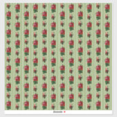 Puppenhaus-Tapete mit kleinen Streifen und Rose Aufkleber (Blatt)