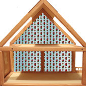 Puppenhaus-Tapete mit kleinen Streifen und Rose Aufkleber