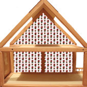 Puppenhaus-Tapete mit kleinen Streifen und Rose Aufkleber