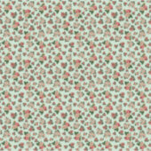 Puppenhaus Wallpaper in kleinem Maßstab Mini-Rose Aufkleber (Vorderseite)