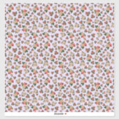 Puppenhaus Wallpaper in kleinem Maßstab Mini-Rose Aufkleber (Blatt)