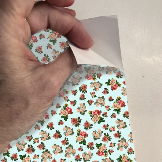 Puppenhaus Wallpaper in kleinem Maßstab Mini-Rose Aufkleber