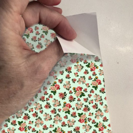 Puppenhaus Wallpaper in kleinem Maßstab Mini-Rose Aufkleber