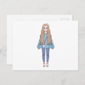 Puppenkarte Postkarte (Vorne/Hinten)