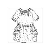Puppenkleid Kunststempel Gummistempel (Prägung)