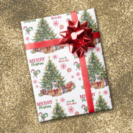 Puppenkörbe unter der Weihnachtsbaume Geschenkpapier