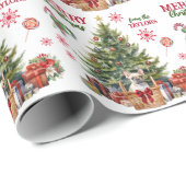 Puppenkörbe unter der Weihnachtsbaume Geschenkpapier (Rolleneckpunkt)