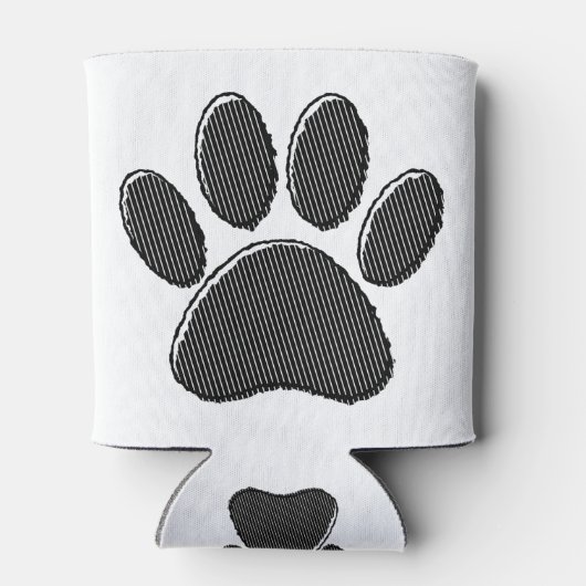 Puppenpfeil mit schwarzem und weißem Streifen Dosenkühler (Rückseite)